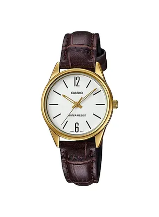 Leather Analog Watch LTP-V005GL-7BUDF 