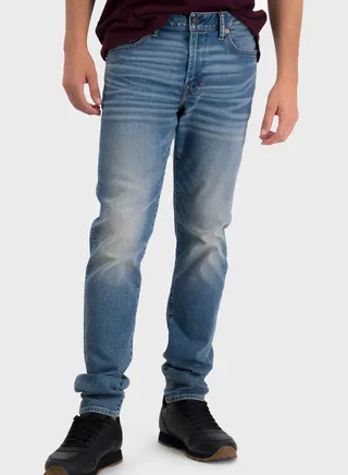 Mid Wash Slim Fit Jeans 