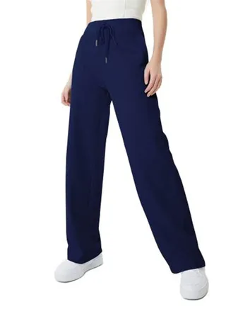 Sportswear - Sport Leggings Pants With Wide Leg - High Waist 