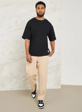 Carrot Fit Premium Twill Cropped Jeans 