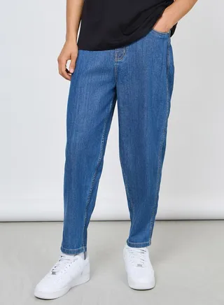 Balloon Fit Jeans with Pockets