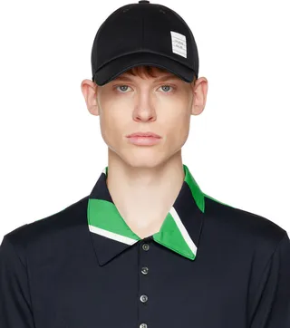Thom Browne Navy Baseball Cap