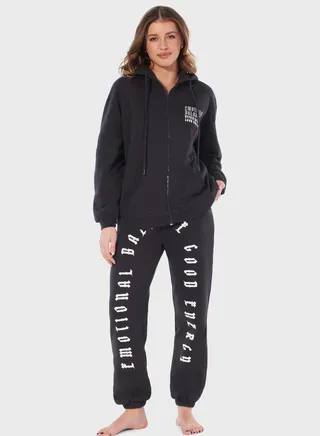 High Waist Graphic Joggers 