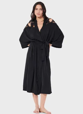 Long Satin Kimono 