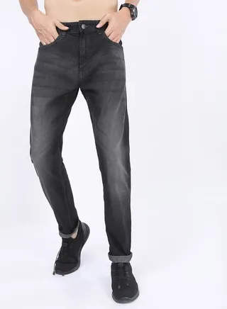 Tapered Fit Heavy Fade Stretchable Jeans 
