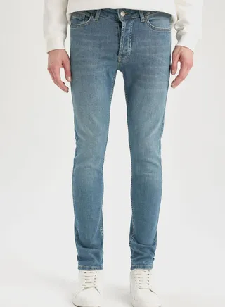 Mid Wash Skinny Fit Jeans