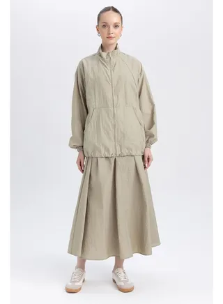 Woman A Line Woven Skirt 