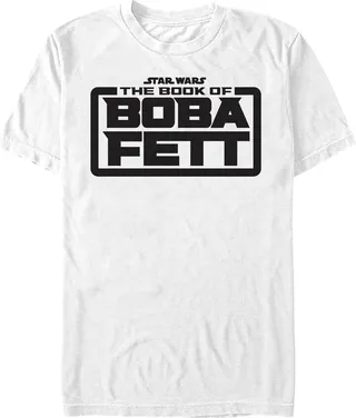 Men's Star Wars: The Book of Boba Fett Black Logo T-Shirt - White - 3X Large