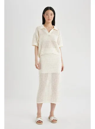 Woman Pencil Tricot Skirt 