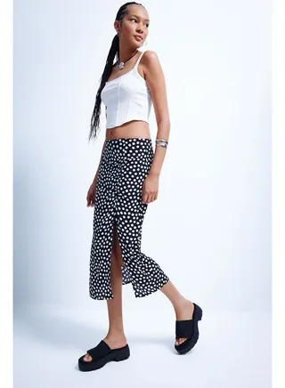 Woman A Line Woven Skirt 