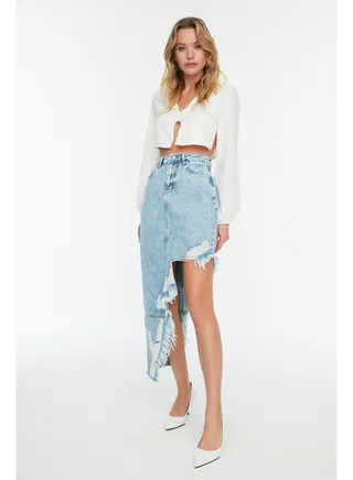 Skirt - Blue - Midi 