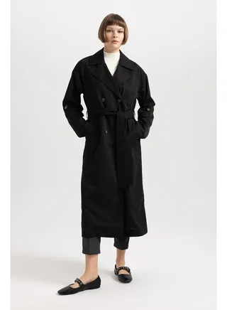 Woman Relax Fit W/O Hoodie Trenchcoat 