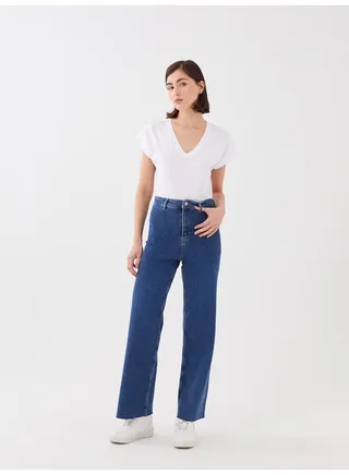 High Waist Wideleg Women's Jean Trousers 