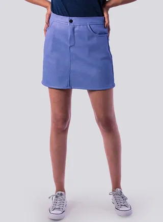 Leather Mini Skirt Purple 
