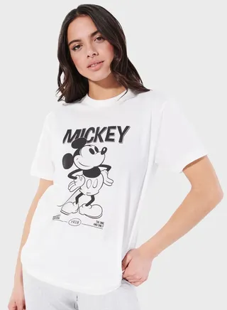Mickey Print Pyjama Top 