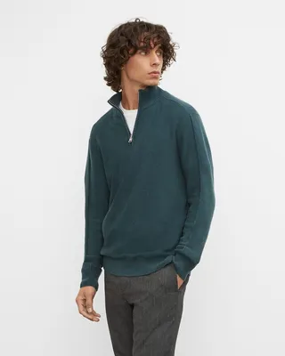 Cashmere Quarter-Zip Sweater