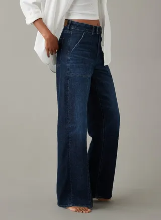AE Dreamy Drape Stretch Super High-Rise Baggy Wide-Leg Jean 