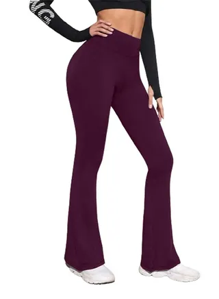 High Waist Sportswear Leggings Pants Wide Leg 