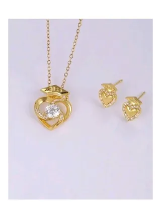 Trendy Stainless Steel Gold Plated Jewellery Set For Women 