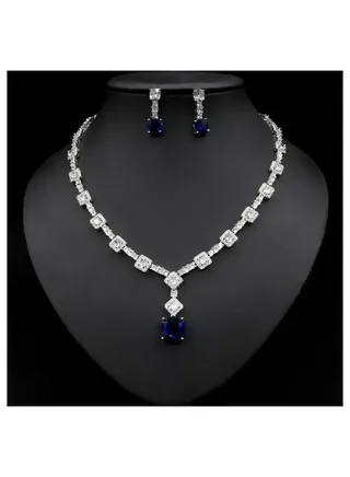 cubic zirconia necklace set 