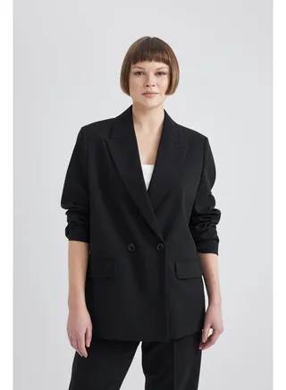 Woman Smart Casual Oversize Fit Long Sleeve Blazer 