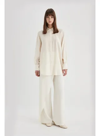 Woman Wrap Woven Trousers 