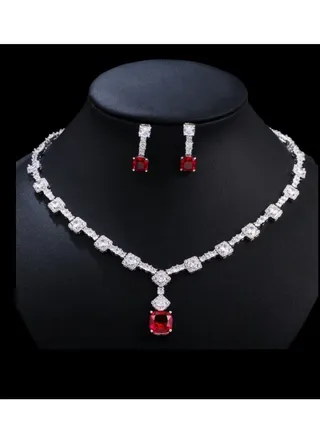 cubic zirconia necklace set 