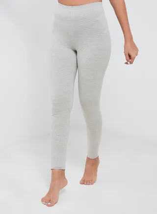 Basic High Waist Leggings Grey 