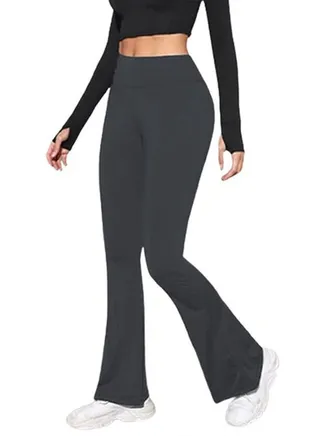 High Waist Sportswear Leggings Pants Wide Leg 