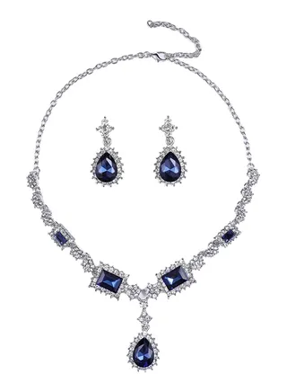2-Piece Elegant Retro Necklace and Earrings Set 