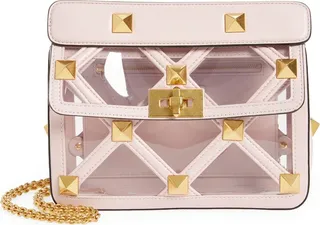 Roman Stud Transparent Shoulder Bag