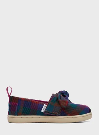 Kids Bow Slip On Ballerinas 