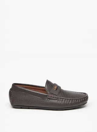 Boy's Textured Slip-On Loafers Ramadan Collection 