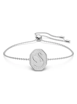 Swan Iconic Swan Dazzling Crystal Bracelet In Silver 