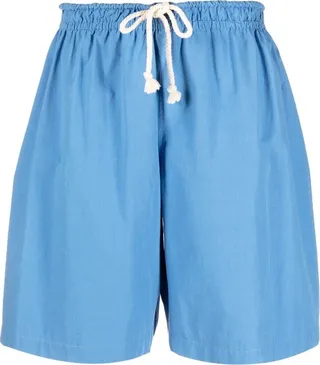 Drawstring-Waist Cotton Shorts