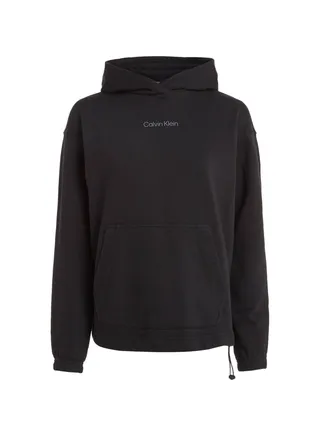 Women's Cotton Terry Hoodie, Black 