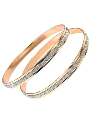 2-Piece Fashionable Design Stylish Bangle Set 