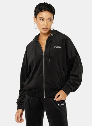 Velour Oversized Hoodie 
