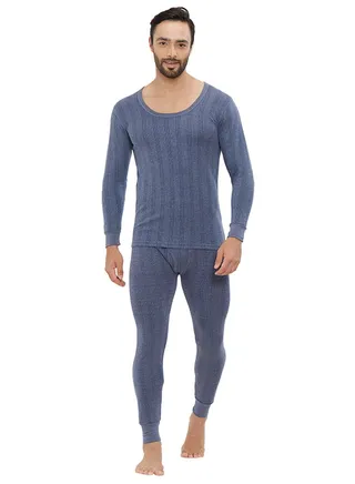 2-Piece Full Body Thermal Set Navy Blue 
