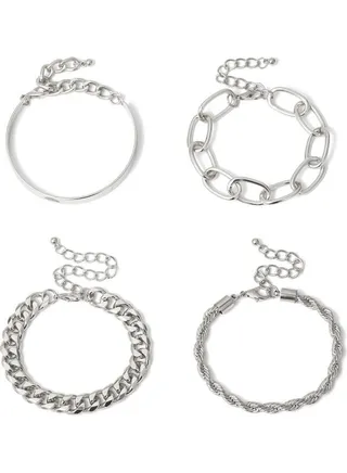 4-Piece Chain Fashion Bracelets 
