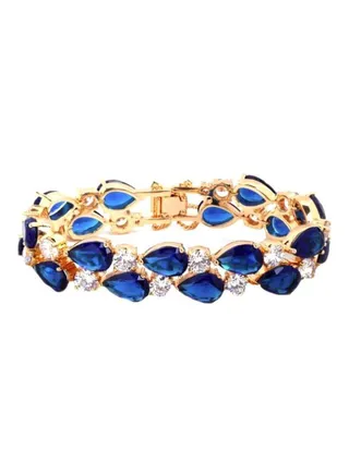 18K Gold Plated Crystal Studded Elegant Bracelet 