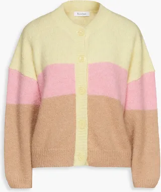 Aldonza color-block alpaca-blend cardigan