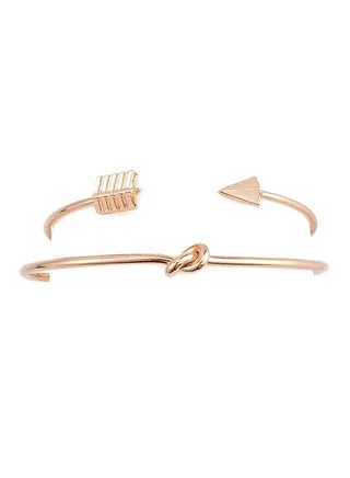2-Piece Arrow Knotted Design Bangle 