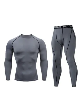 Long Sleeves T-Shirt And Pants Grey 