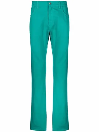 Logo-Patch Straight-Leg Trousers