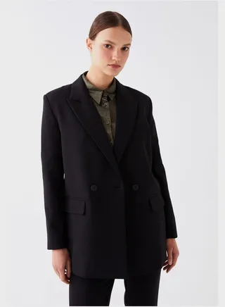 Pocket Button Detail Blazer 