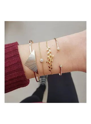 4-Piece Stone Studded Bracelet 