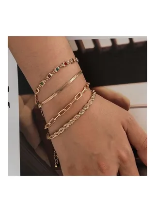 4-Piece Fashionable Bracelets 