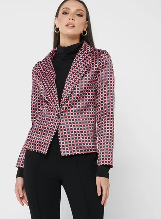 Checkered Blazer 