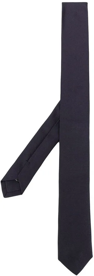 Horizontal-Stripe Pattern Silk Tie